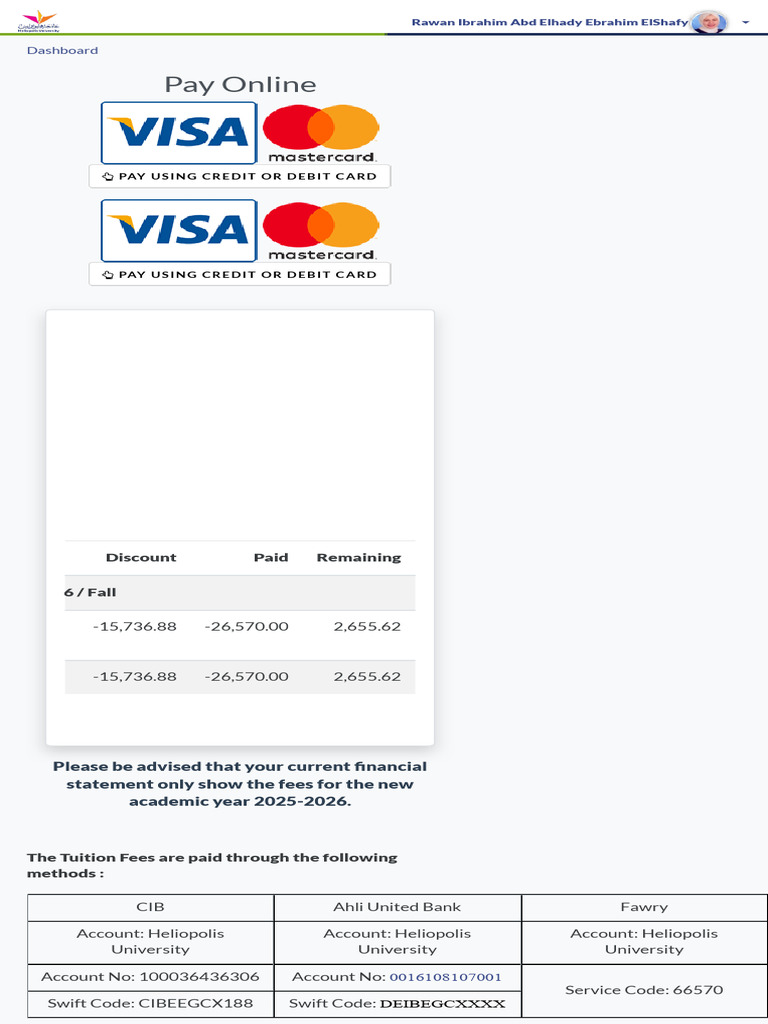 2025-2026 Tuition Payment Options | PDF