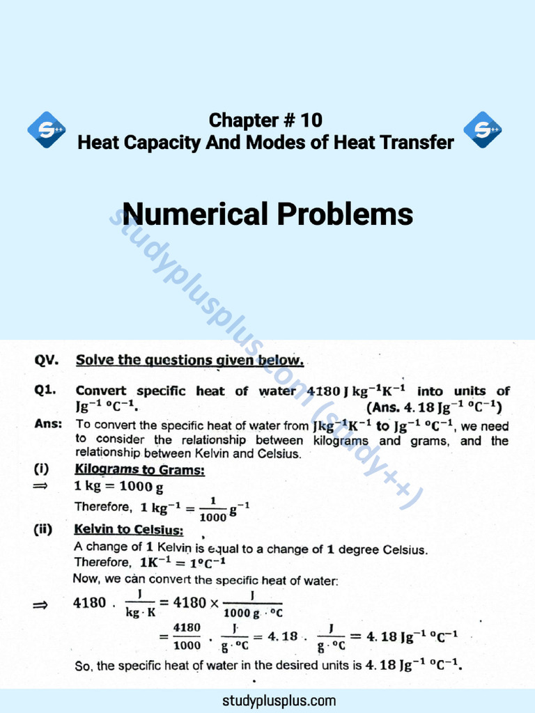 Chapter 10 Numericals | PDF