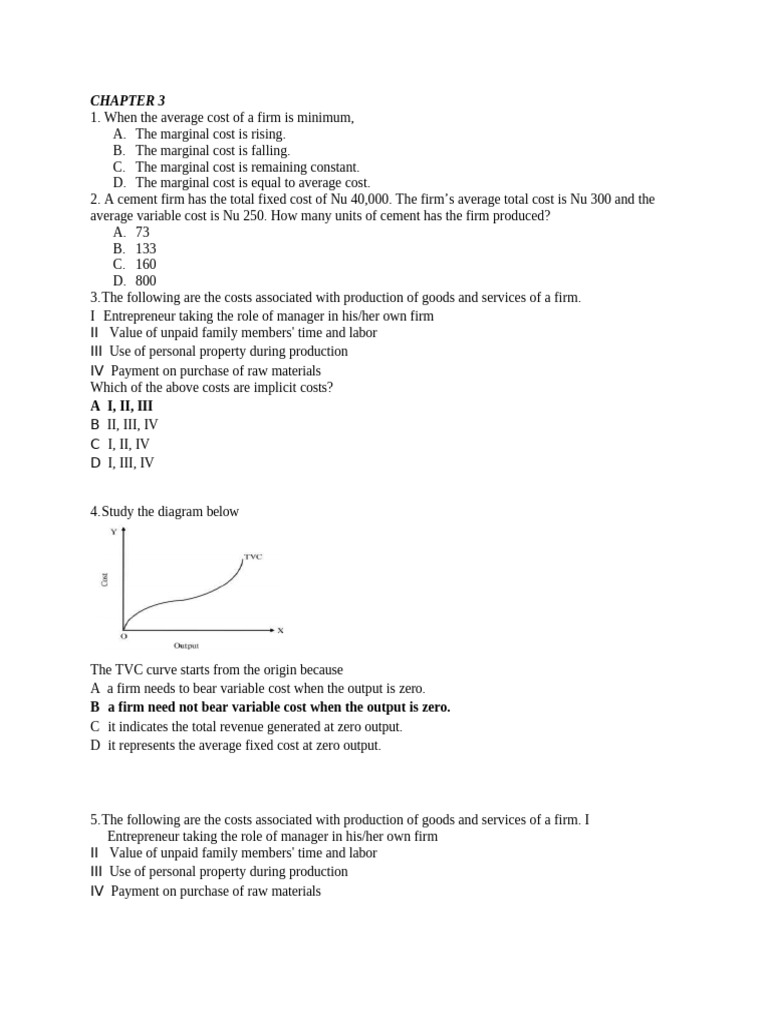Understanding Firm Costs and Economies of Scale | PDF | Average Cost ...