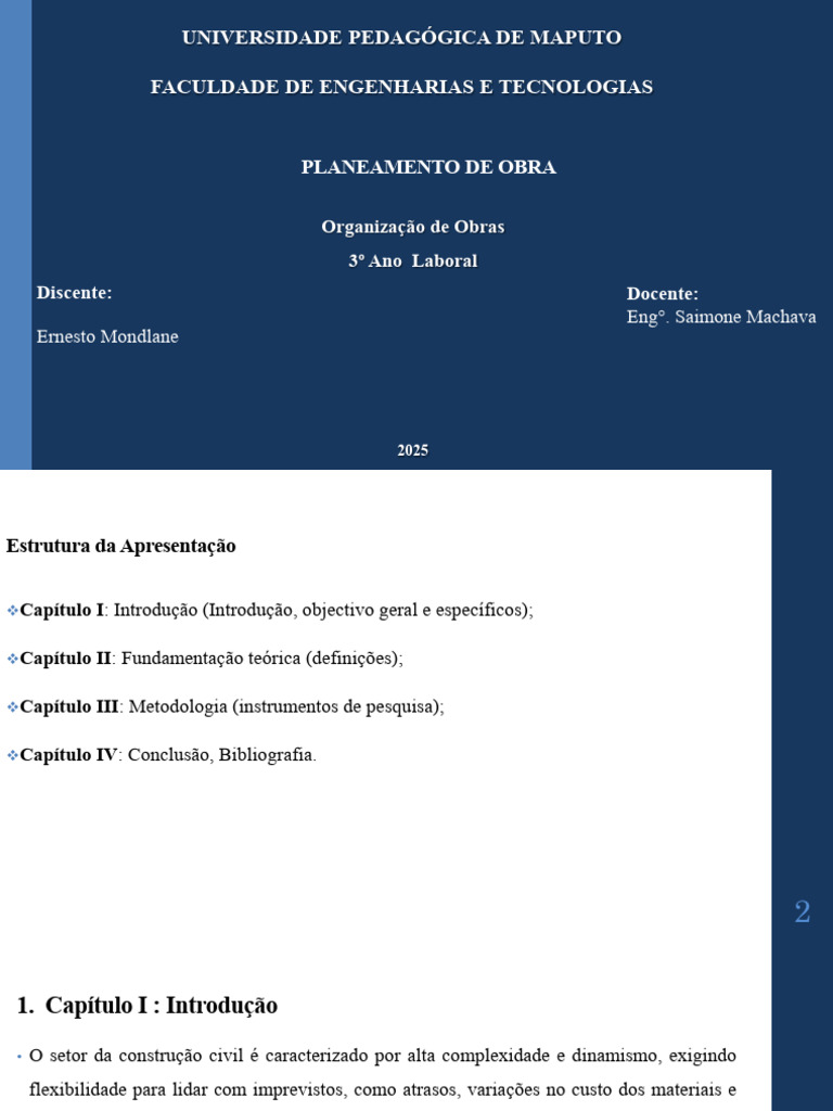 Planejamento Eficiente de Obras de Construção | PDF | Planejamento | Tempo