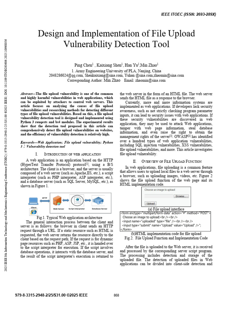 File Upload Vulnerability Detection Tool | PDF | World Wide Web ...