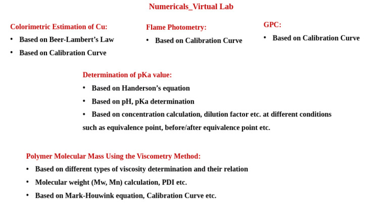 Numericals Virtual Lab | PDF
