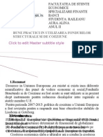 Bune Practici in Utilizarea Fondurilor Structurale Si de Coeziune