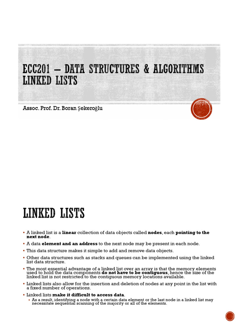 Understanding Linked Lists and Usage | PDF | Algorithms And Data ...