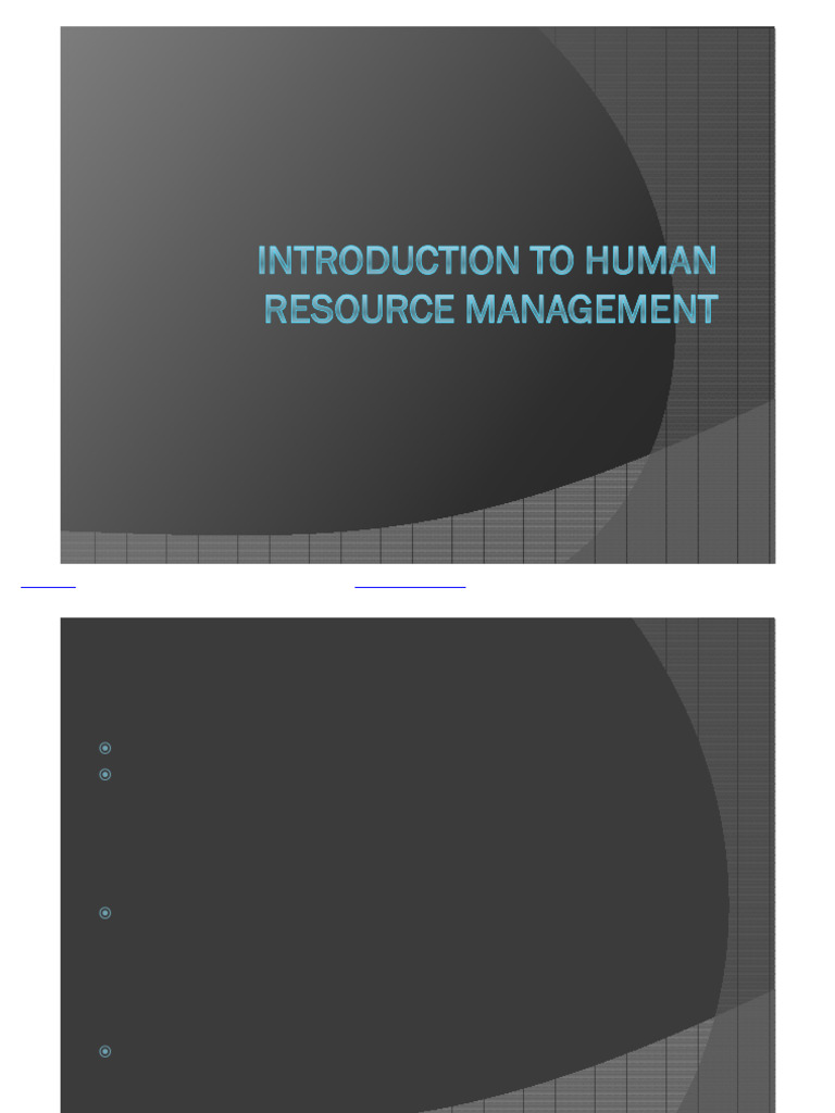 Human Resource Management Guide | PDF | Human Resource Management ...
