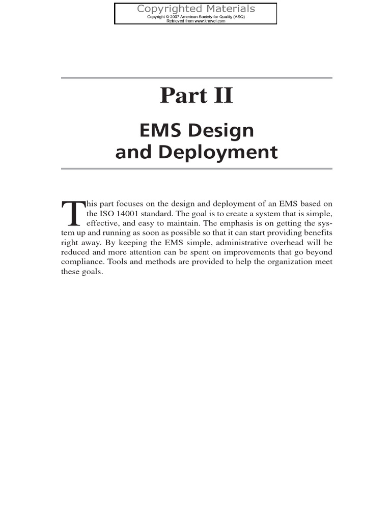 ISO 14001 EMS Design and Planning Guide | PDF | Regulatory Compliance ...