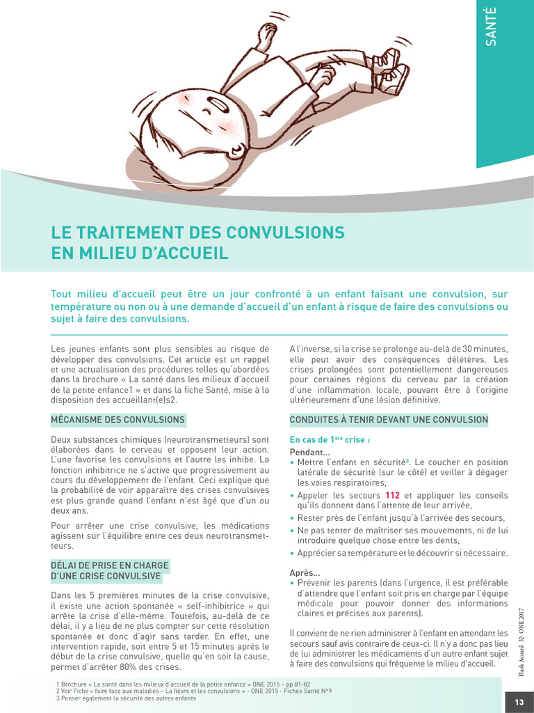 Traitement des convulsions en crèche | PDF | Épilepsie | Spécialités ...