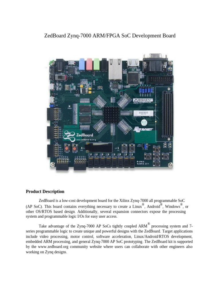 ZedBoard Zynq-7000 Development Board | PDF