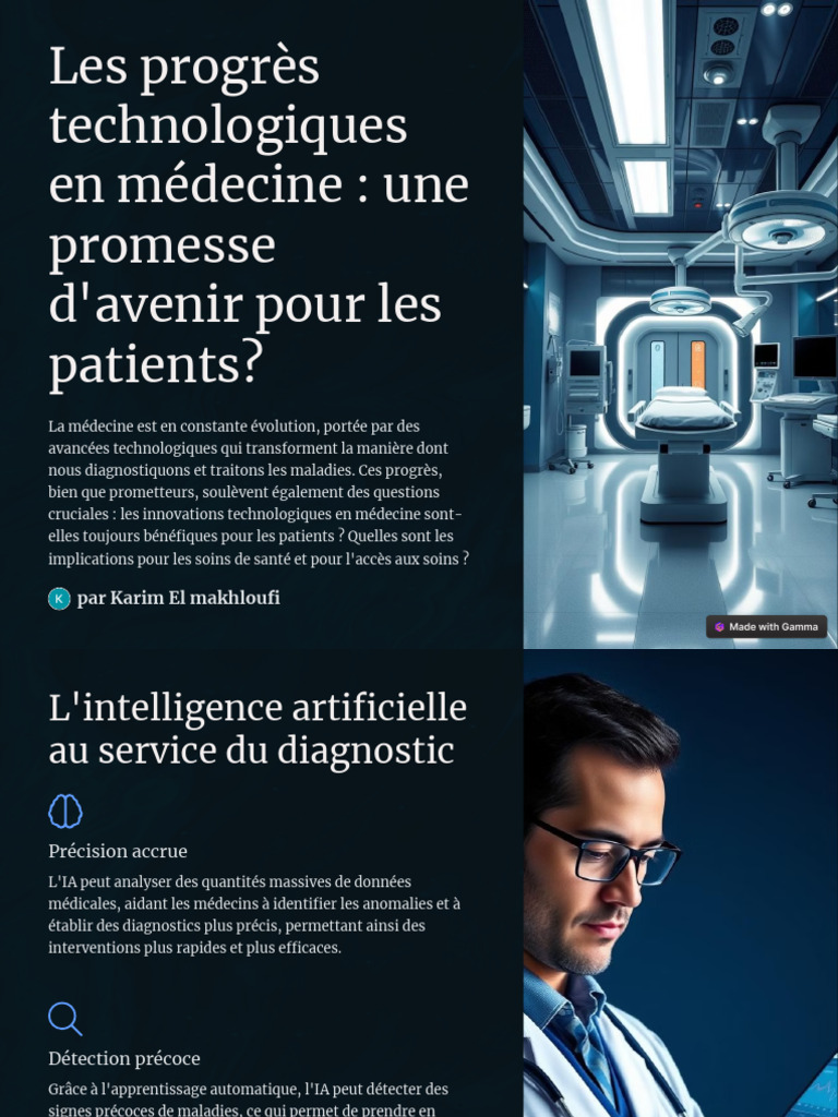 Progrès technologiques en médecine | PDF | Intelligence artificielle ...