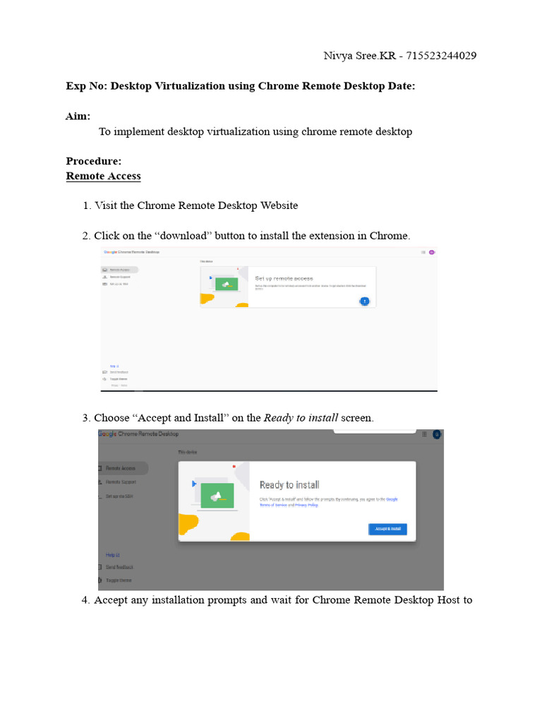 Chrome Remote Desktop Virtualization Guide | PDF