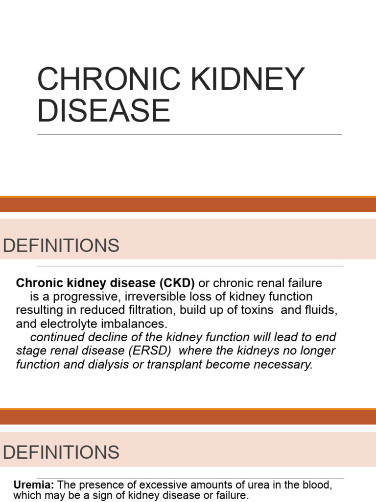 Understanding Chronic Kidney Disease | PDF | Chronic Kidney Disease ...