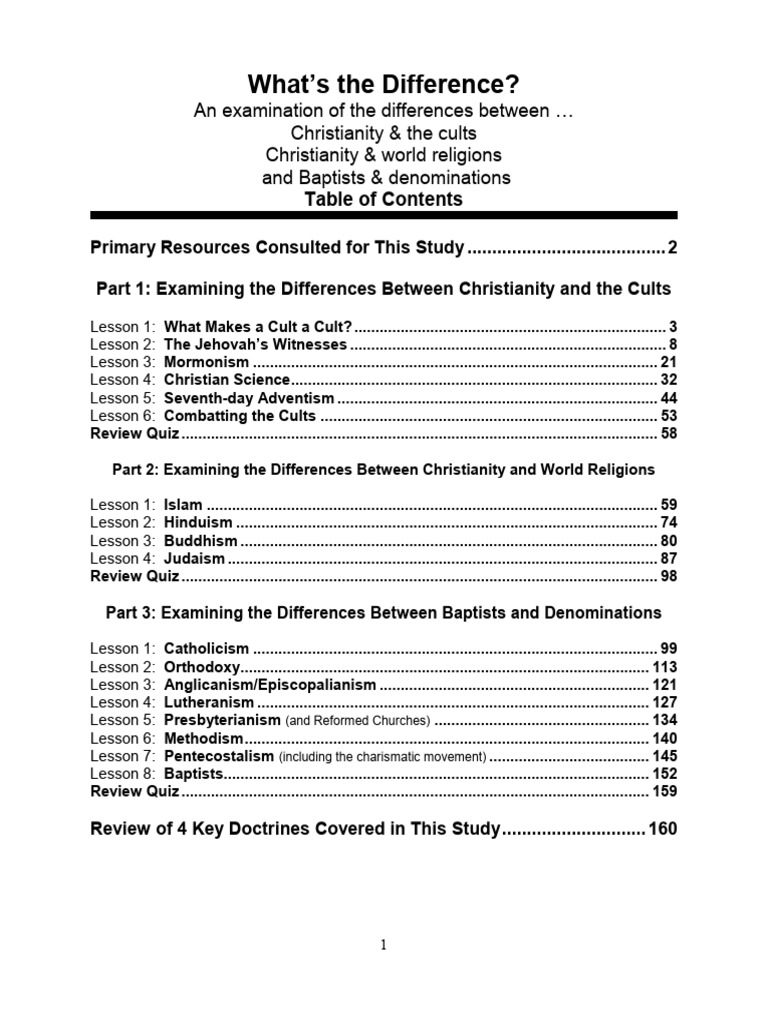 Christianity vs. Cults and Religions Guide | PDF | Trinity | Jesus