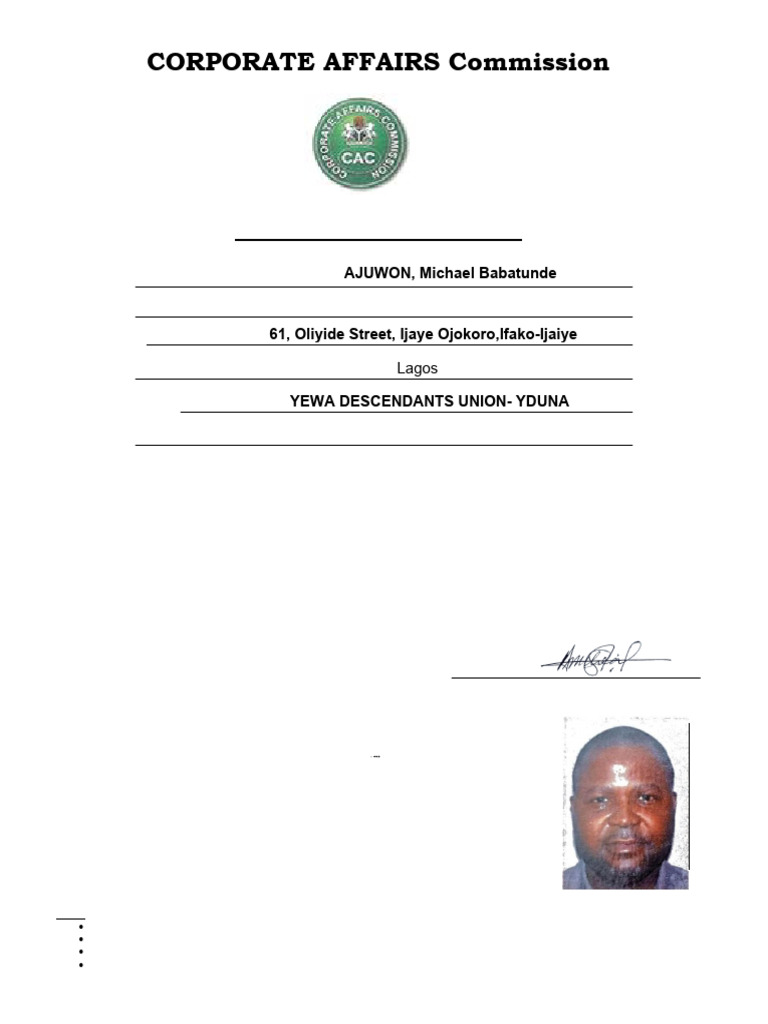 Trustee Declaration Form for CAC | PDF