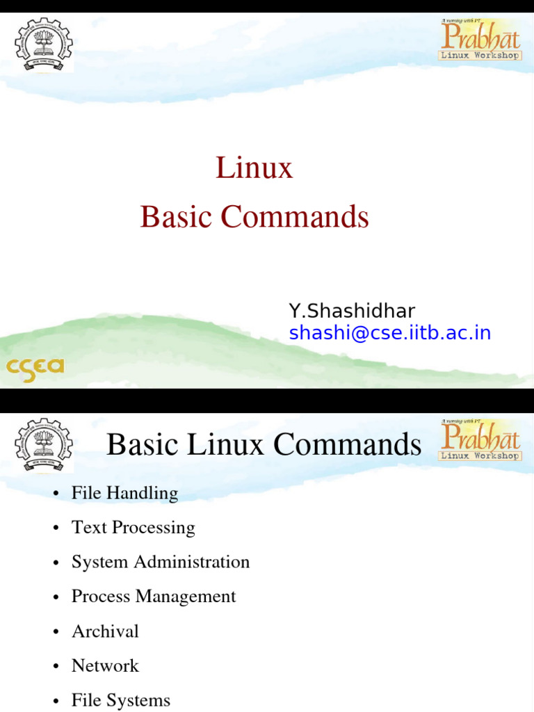 Linux Basic Commands 1756844444 | PDF | Text File | Zip (File Format)
