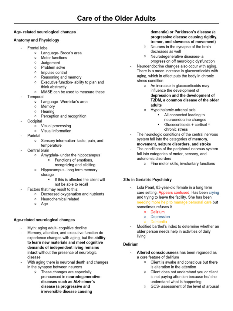 Geria Finals Nv1 | PDF | Dementia | Parkinson's Disease