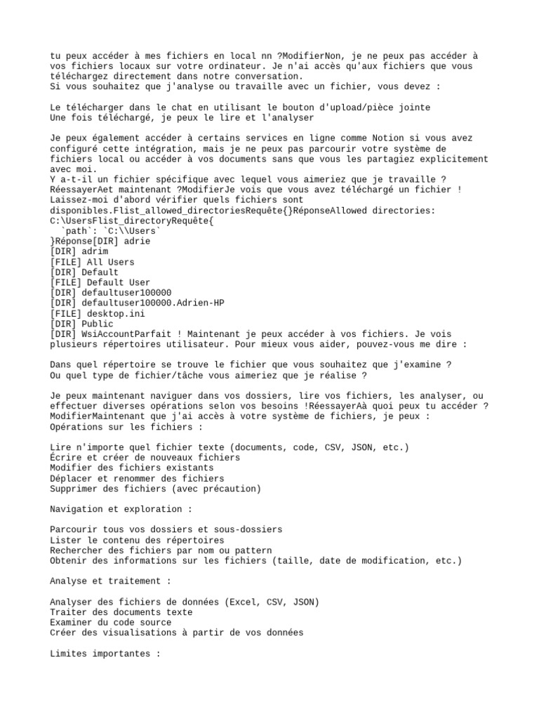 Accès et gestion des fichiers locaux | PDF | Fichier informatique ...