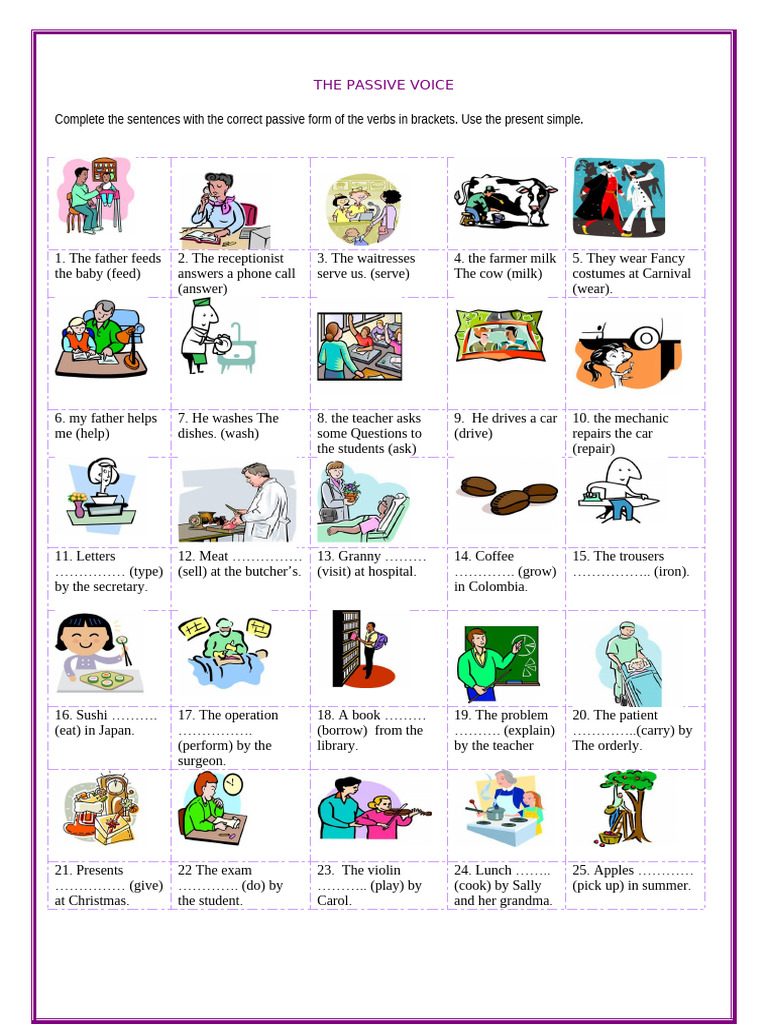 The Passive Voice Present Simple 8461 | PDF