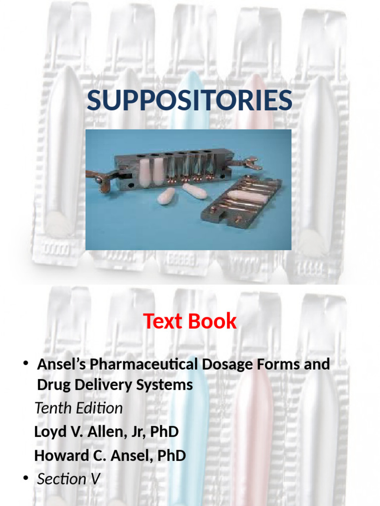 Suppositories | PDF | Rectum | Glycerol
