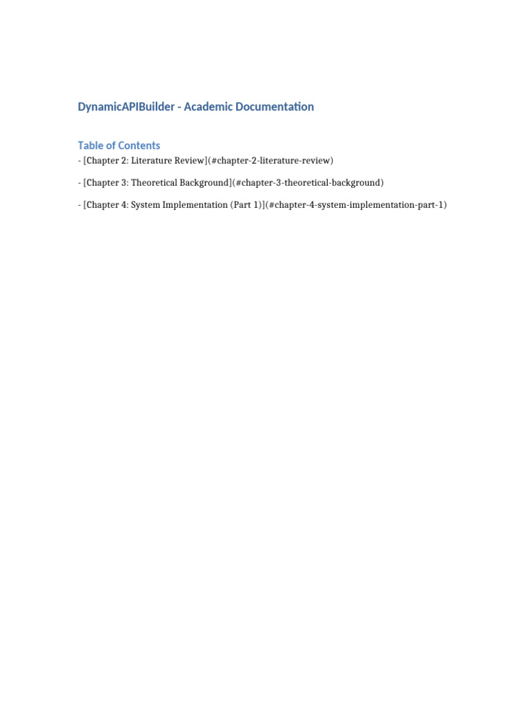 DynamicAPIBuilder Documentation Overview | PDF | Databases | Software ...