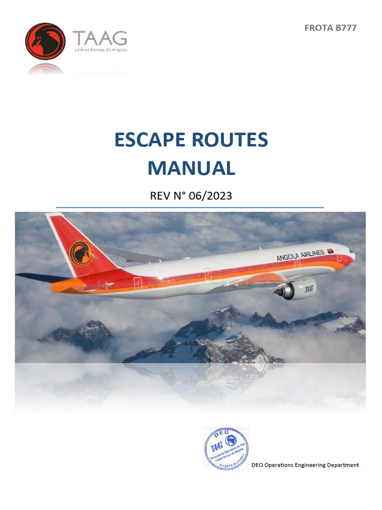 B777 Escape Routes Manual Overview | PDF | Transport | Aircraft