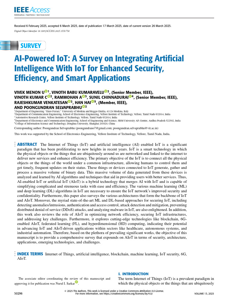 AI-Powered IoT A Survey On Integrating Artificial Intelligence With IoT ...