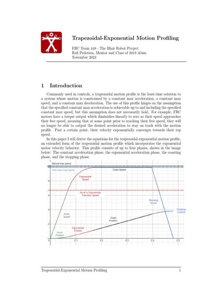 Trapezoidal-Exponential Motion Profile | PDF | Acceleration ...