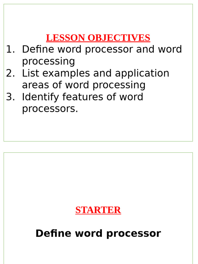 Word Processing 1 - 2 | PDF | Microsoft Word | Word Processor