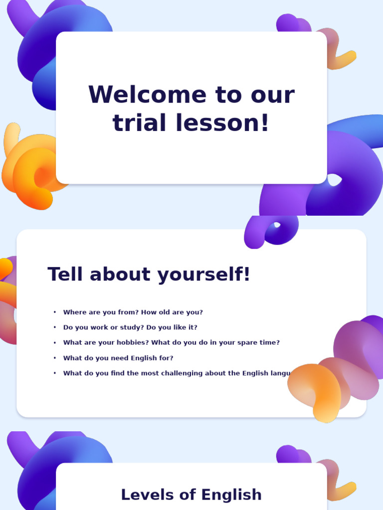 Trial Lesson C1 | PDF