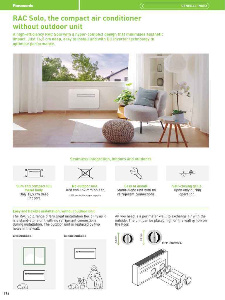 Panasonic RAC Solo Air Conditioner | PDF | Air Conditioning | Temperature