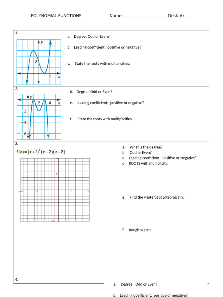 Polynomial Functions Review | PDF