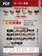 Menu dan Harga Roka Ramen Jogja 2025 | PDF