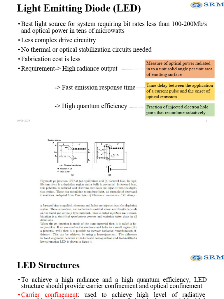 Unit 3 (2) - Led, Laser, Photodiodes | PDF | Laser | Laser Diode