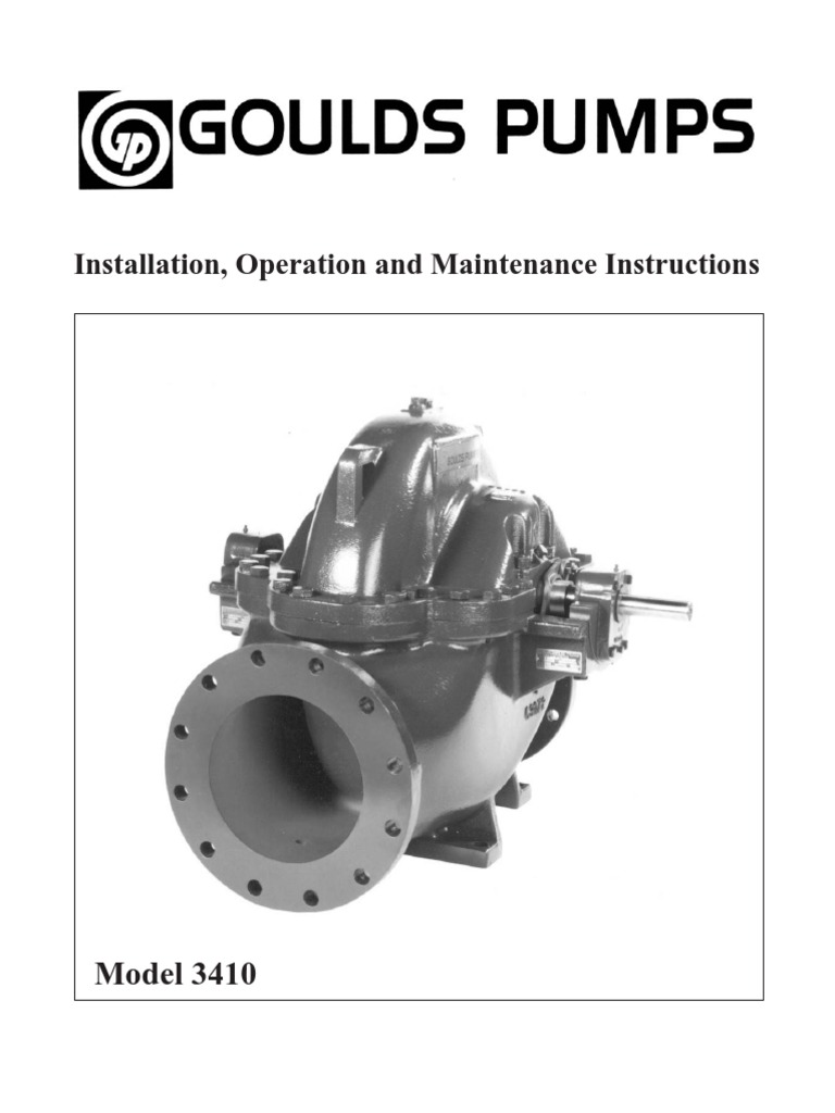 Goulds 3410 - Installation Manual | PDF | Bearing (Mechanical) | Pump
