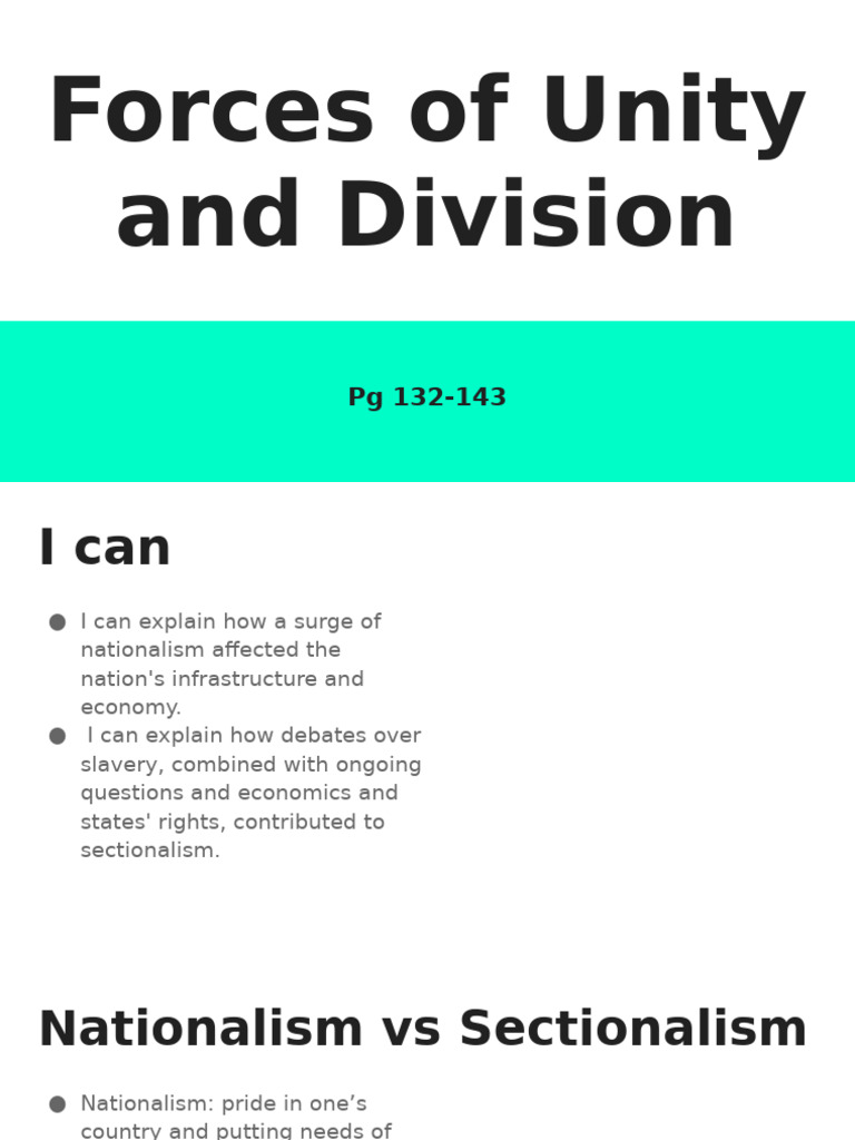 Joy Pearson - Forces of Unity and Division Notes - 18415678 | PDF ...