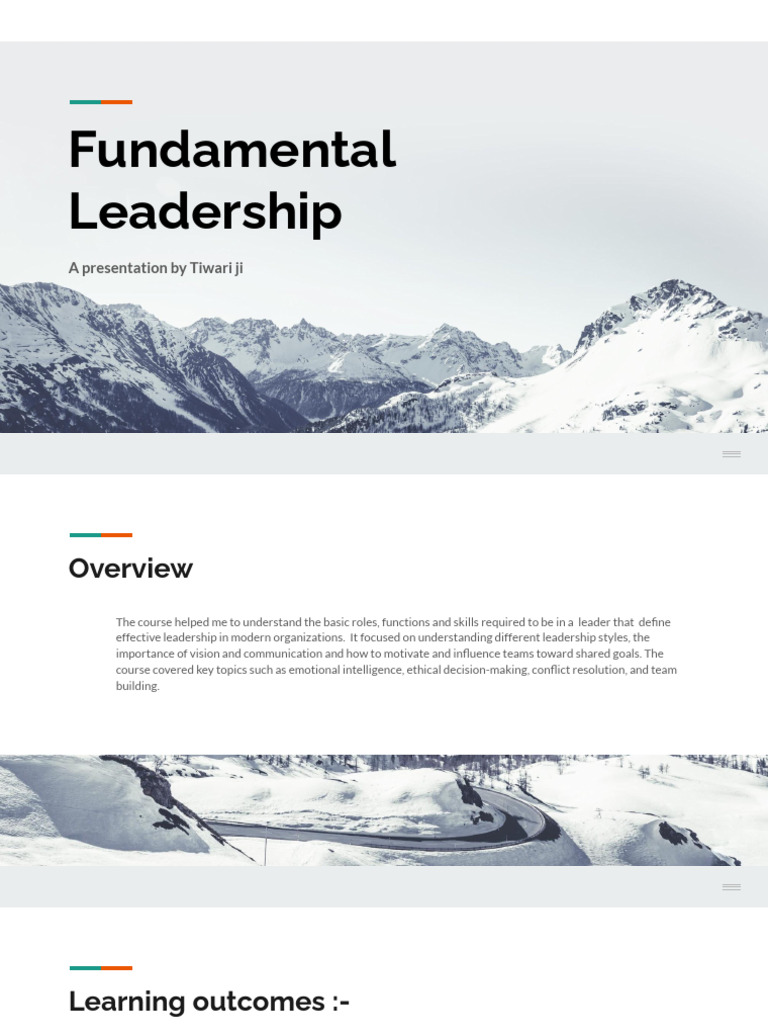 Effective Leadership Skills Overview | PDF
