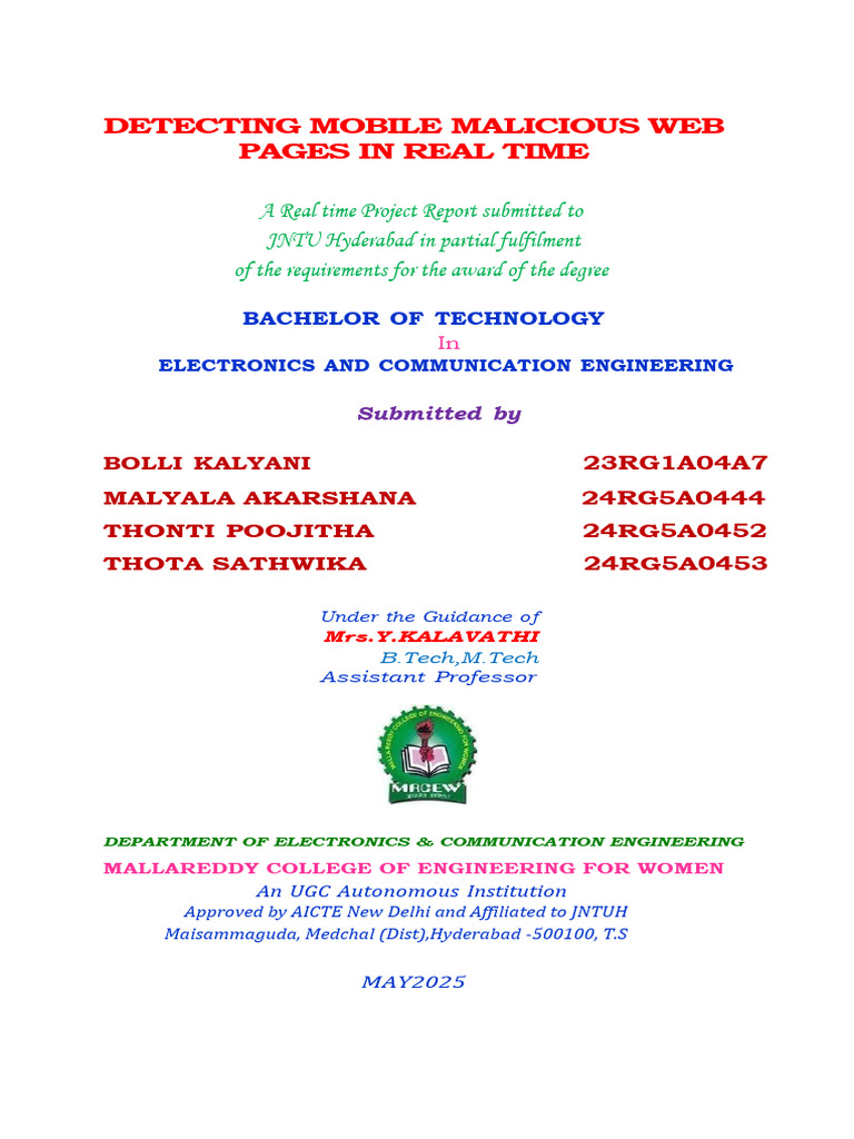 Real-Time Detection of Mobile Malware | PDF | World Wide Web | Internet ...
