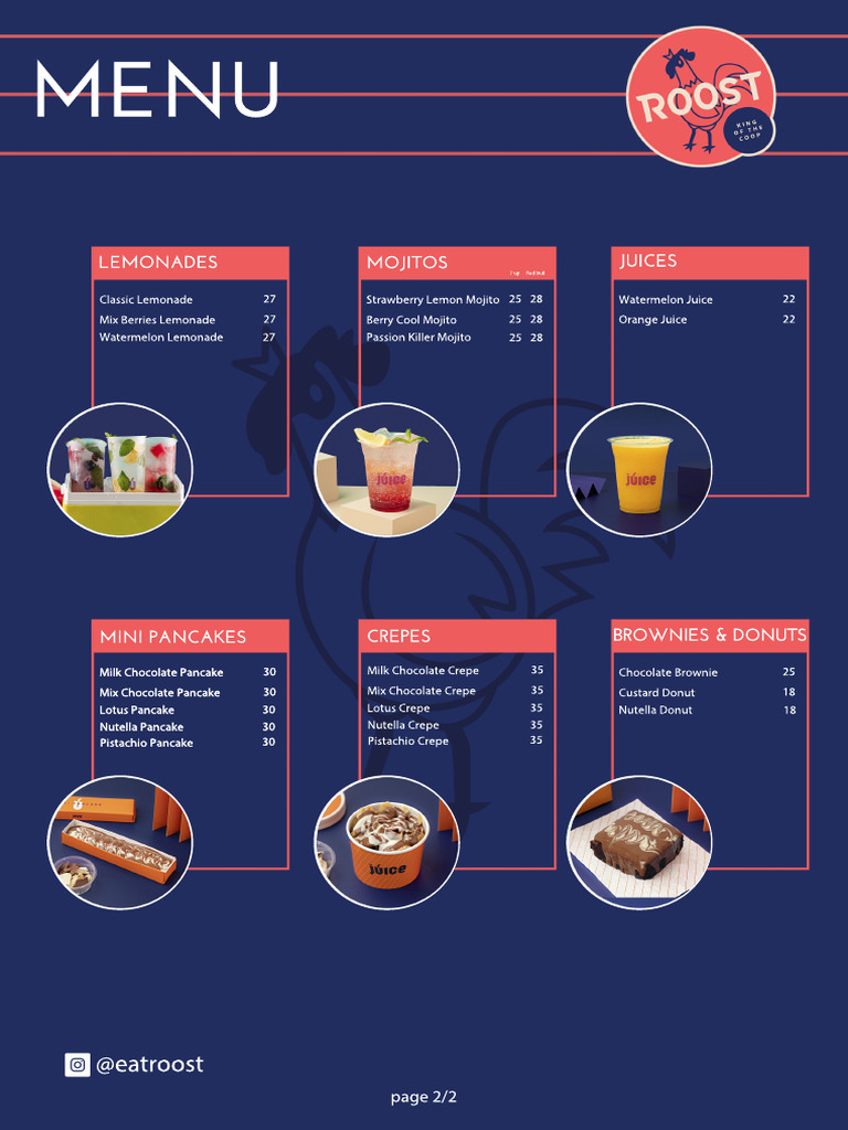 Refreshing Beverages and Desserts Menu | PDF
