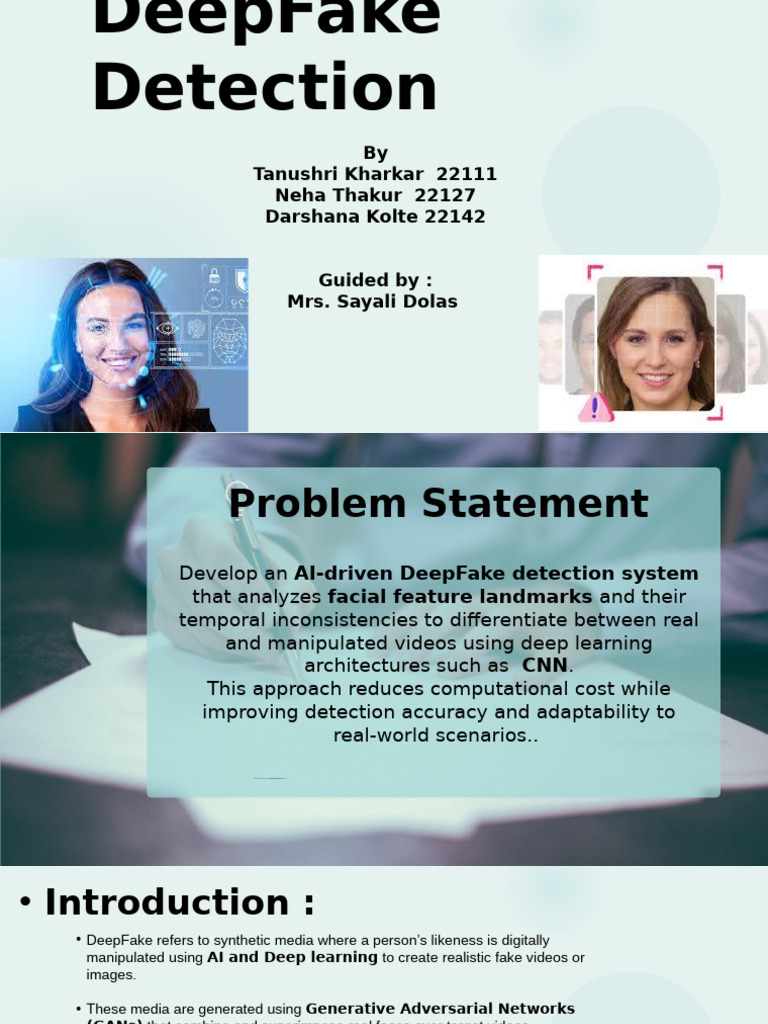 AI-Based DeepFake Detection System | PDF | Deep Learning | Artificial ...