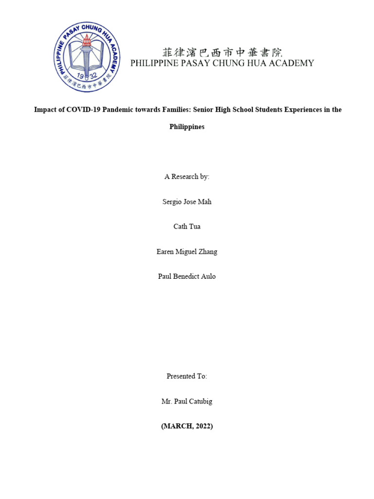 601327993 Research Paper Chapter 1 5 | PDF | Qualitative Research
