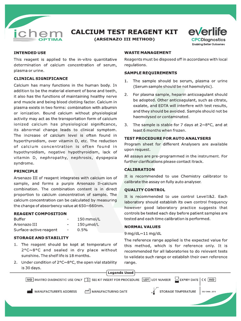 12-Calcium Test Kit | PDF