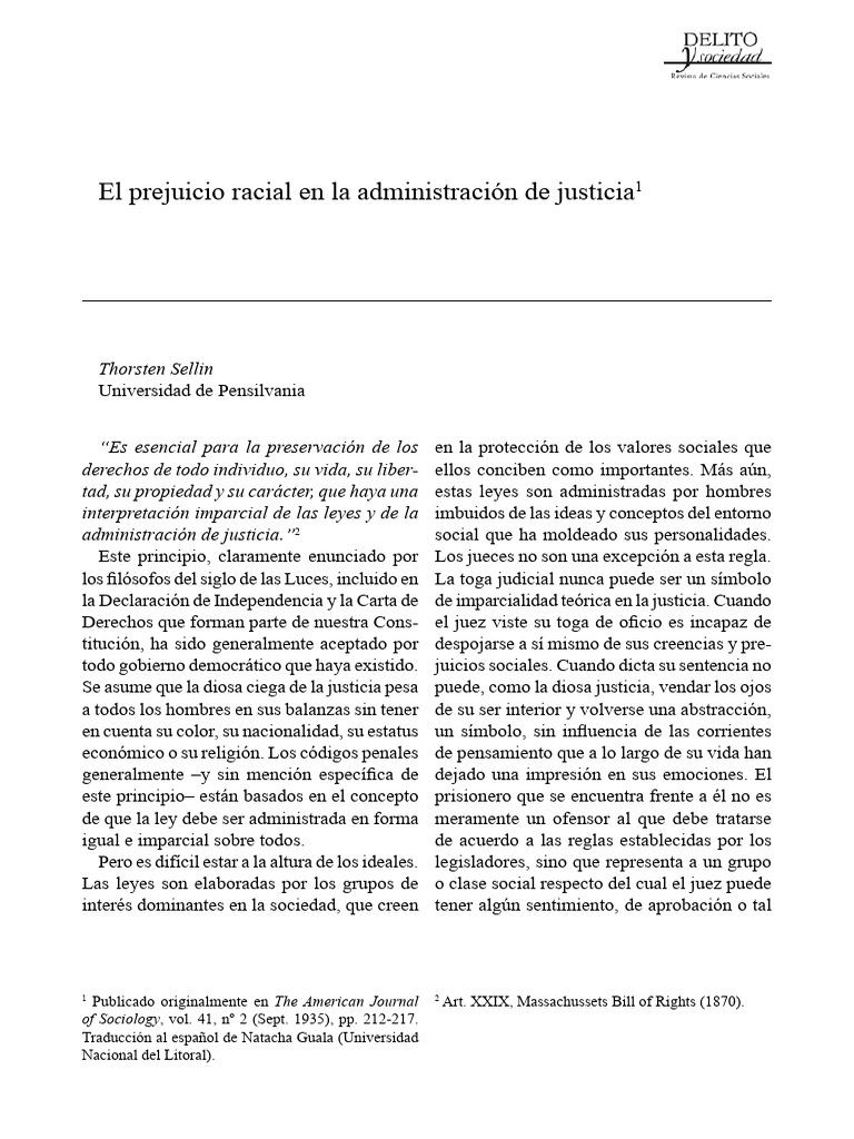 Prejuicio racial en la justicia penal | PDF | Inmigración | Justicia