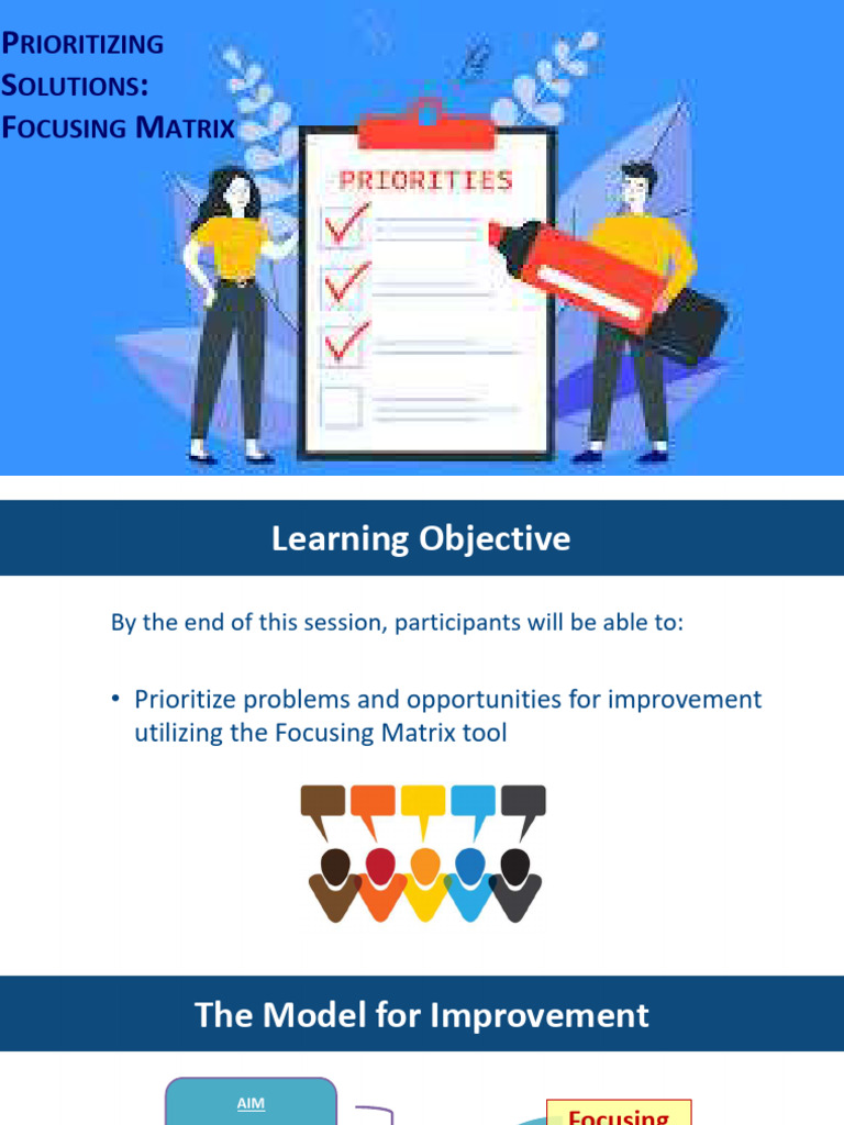 Focusing Matrix for Prioritizing Change | PDF