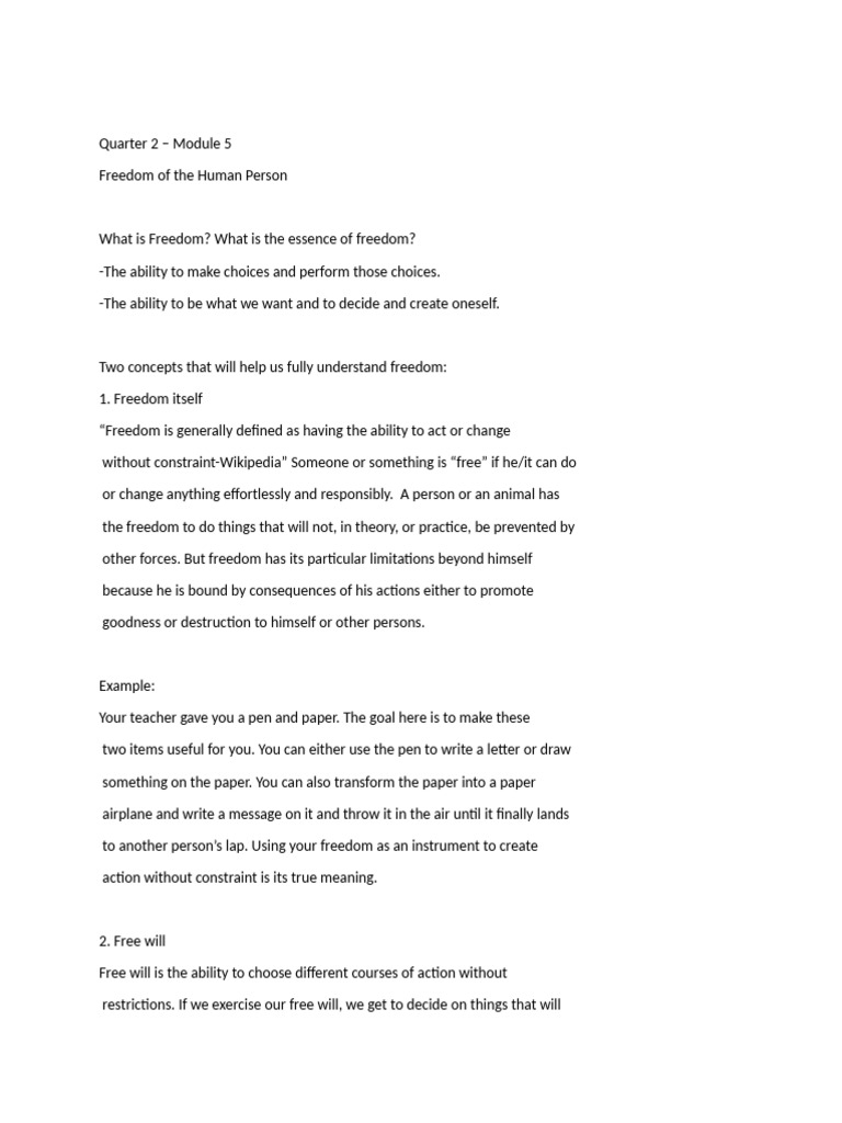 Understanding Freedom and Free Will | PDF | Free Will | Prudence