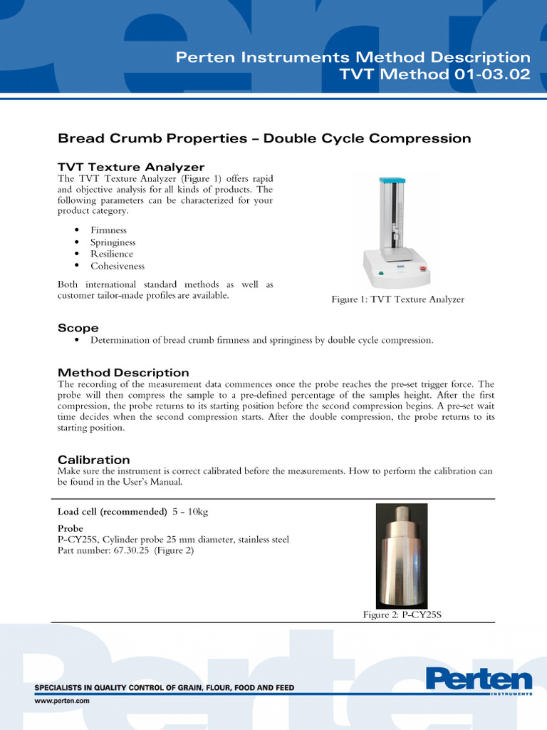 01-03.02 Bread Crumb Properties - Double Cycle Compression | PDF