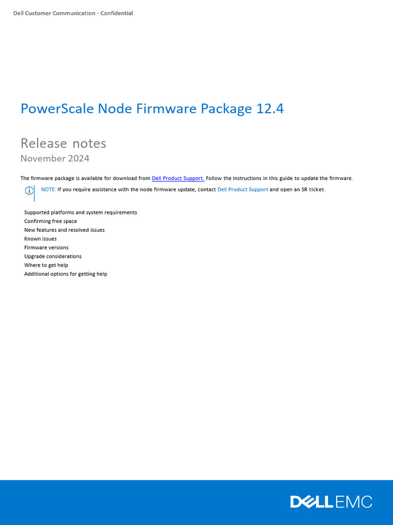 PowerScale Node Firmware 12.4 Release Notes | PDF | Bios | Computer ...