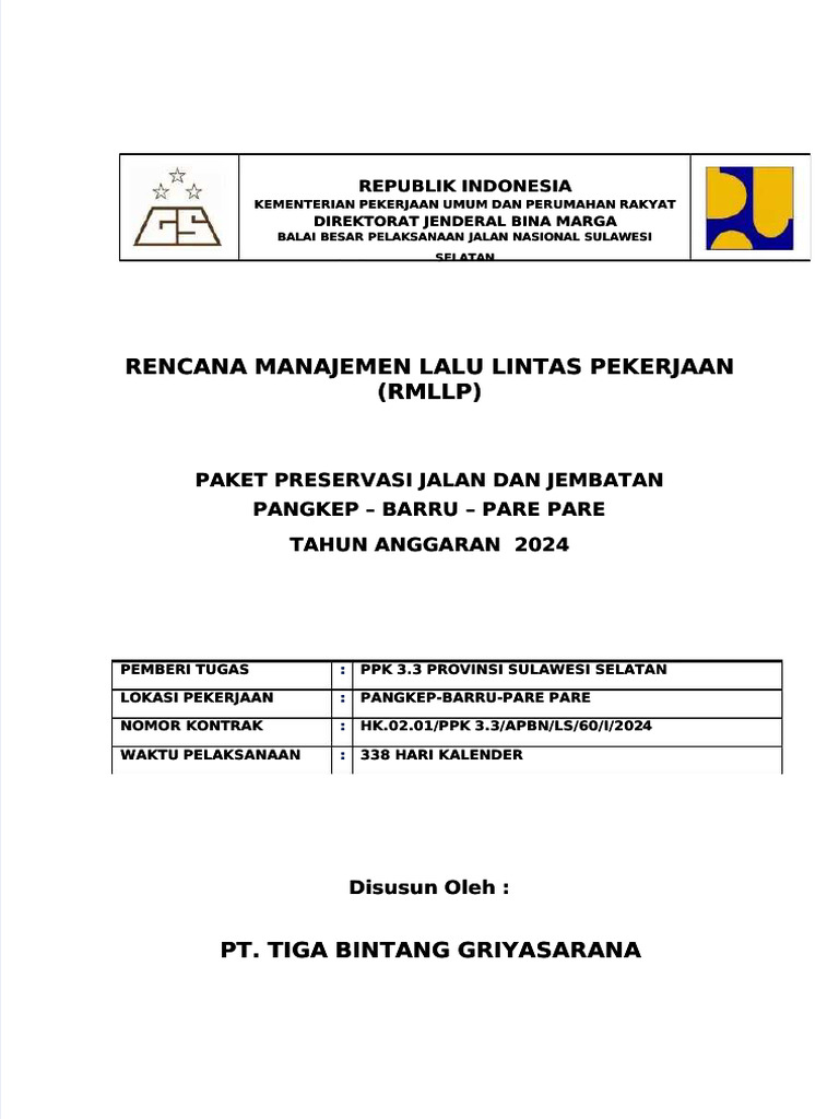 Rencana Manajemen Lalu Lintas 2024 | PDF