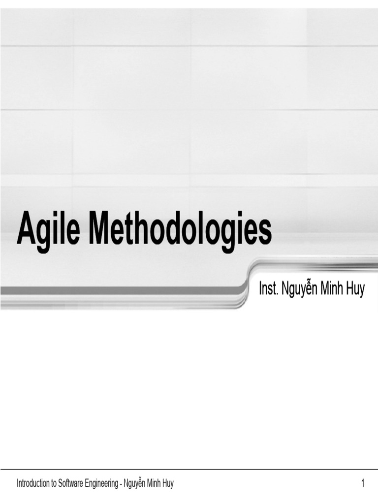 Overview of Agile Methodologies | PDF | Agile Software Development ...