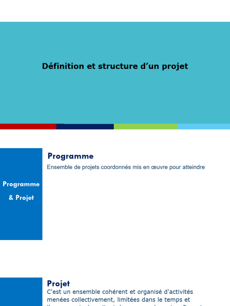 Définition et structure d'un projet | PDF | Planification | Économie