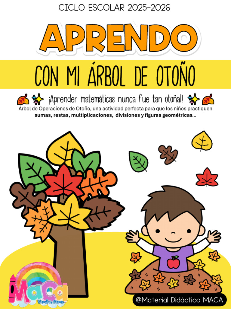 ÁRBOL DE OTOÑO Operaciones Básicas © Material Didáctico MaCa | PDF ...