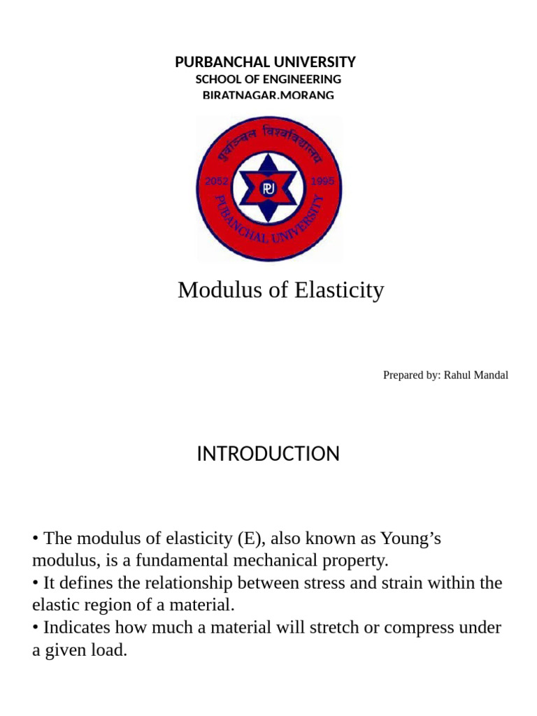 Understanding Modulus of Elasticity | PDF
